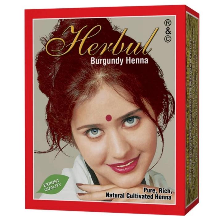 Gambar HENNA CAT RAMBUT EAGLES & HERBUL 1 BOX ISI 6 SHACET - Burgundy Herbul dari Vebeeolshop undefined Tokopedia