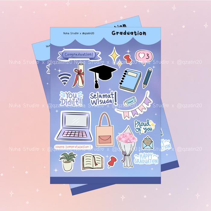 Lulus Sticker Jual STICKER SHEET by qzatin20 | Graduation Kelulusan Wisuda Lulus ...