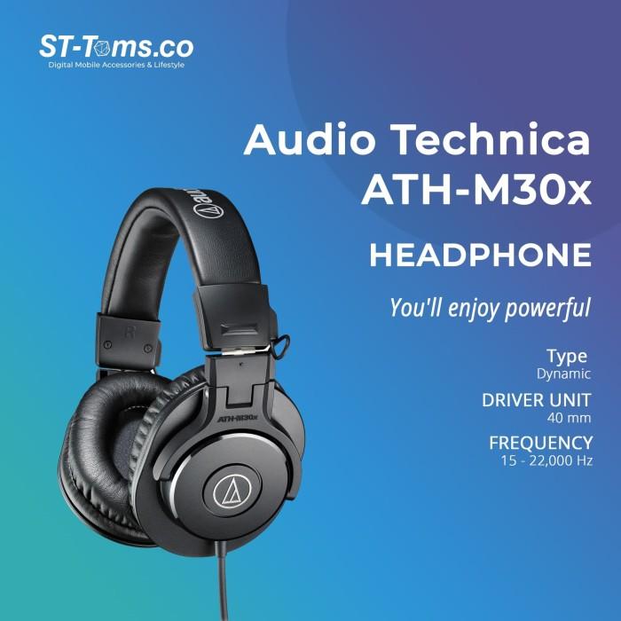 Gambar Audio Technica ATH-M30x / ATH M30 X Professional Monitoring Headphones dari ST-Toms.co undefined Tokopedia