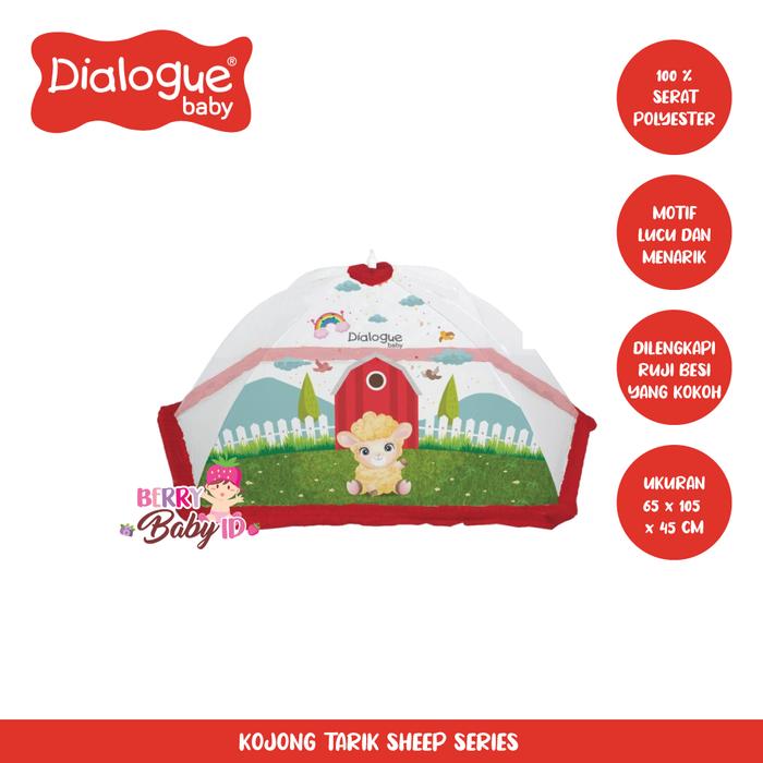 Gambar Dialogue Kojong Tarik Kelambu Bayi Lipat Anti Nyamuk Baby Mosquito Net - Sheep Red dari Berry Baby undefined Tokopedia
