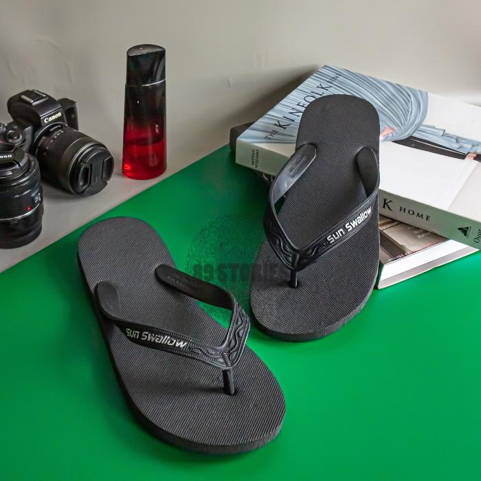 Gambar SATUAN Sandal Jepit / Sendal Jepit Sun Swallow Hitam Full Black 11-12 - FullBlack Polos, 11 dari 89stories undefined Tokopedia
