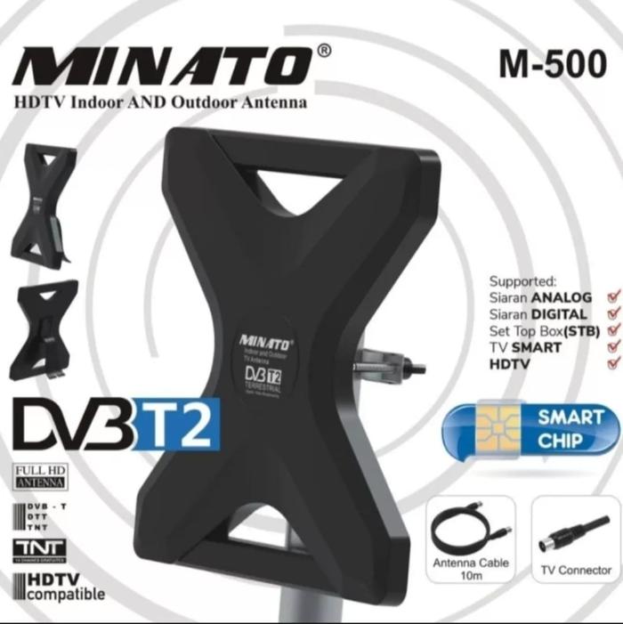 Gambar ANTENA TV INDOOR DIGITAL TERBAIK - MINATO dari Set Top Box TV Digital undefined Tokopedia