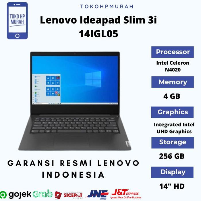 Lenovo Ideapad Slim 3i 14igl05 Celeron N40204gb256gbssd14win 11