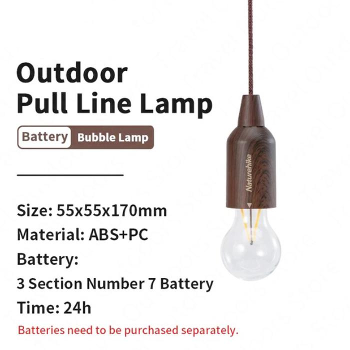 Gambar LAMPU TENDA CAMPING BOHLAM FILAMEN LED NATUREHIKE NH21ZM002 OUTDOOR - Small Batrei dari Mountain.Gear undefined Tokopedia