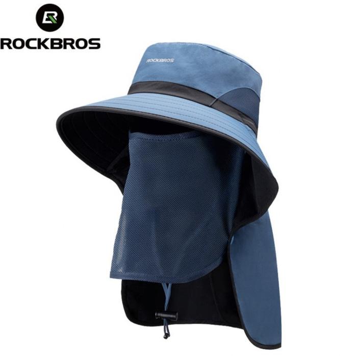 Gambar ROCKBROS Topi Masker Rockbros LF8037 Sun Hat Ful Face Mask Golf Pancing Outdoor Hitam Biru Abu Coklat Adjustable Brim & Wind Rope - Biru dari Rockbrosindo Kota Surabaya Tokopedia