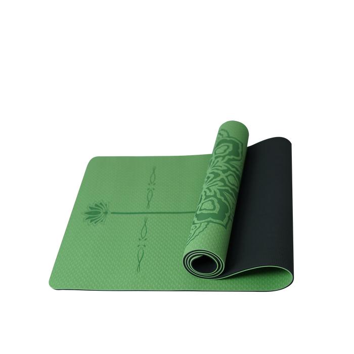 Gambar MATRAS YOGA MOTIF MANDALA / TPE YOGA MAT MANDALA 6MM UNGU MUDA - Hijau Hitam, Matras Saja dari Unique Yoga Bali undefined Tokopedia