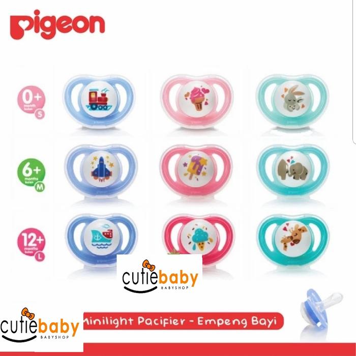 Jual PIGEON SILICONE MINILIGHT PACIFIER EMPENG DOT SOOTHER BAYI