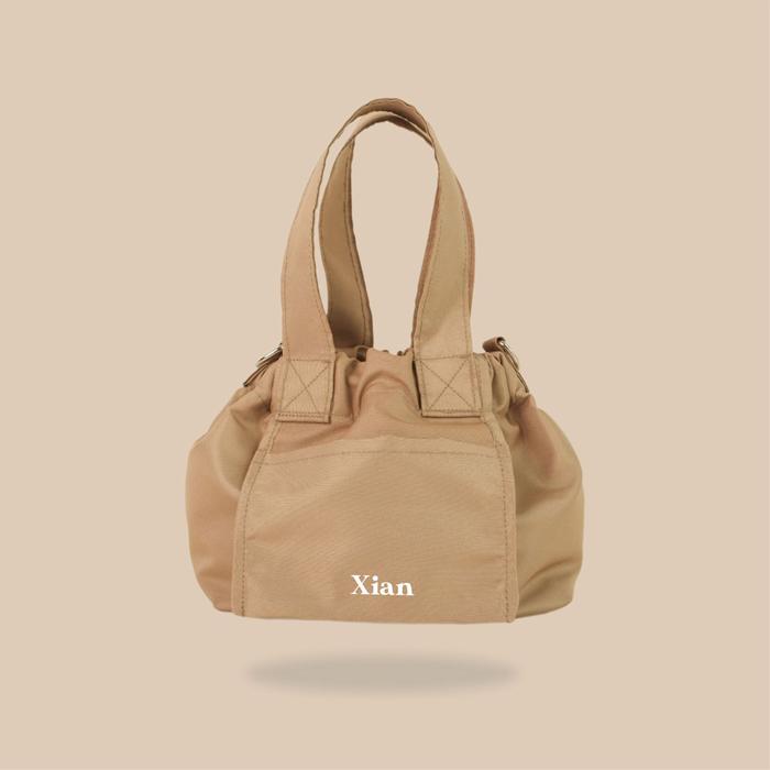 Gambar Dumpling Bag Micro FREE CUSTOM NAMA Tas Lipat Foldable Bag - Peanut Butter, Micro dari jezsweetsecret undefined Tokopedia