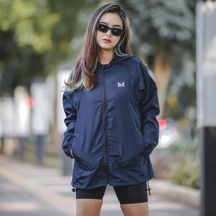 Gambar Jaket Sport Olah Raga Running Jogging Parasut Jaket Lari Pria Wanita - Navy, L dari Valid Store_NEW undefined Tokopedia