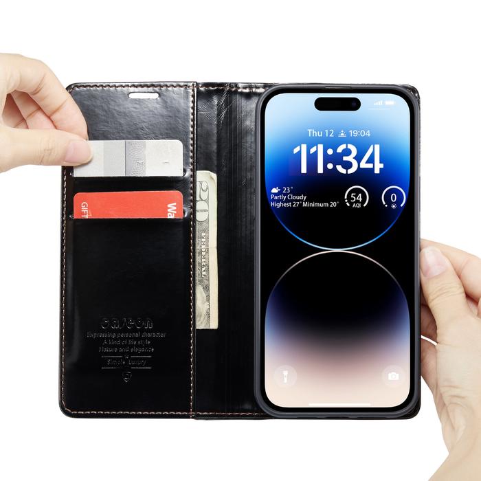 Gambar Samsung A80 C002 CASEON FLIP LEATHER CASE HORSE SERIES - Hitam dari caseon.id undefined Tokopedia