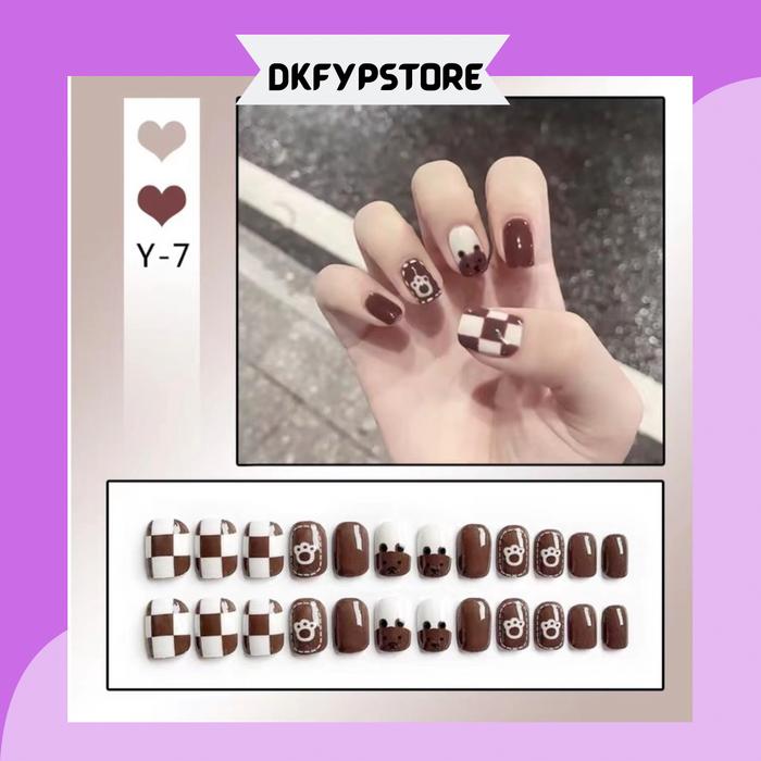 Gambar (Dk0052G-0052L)24pcs kuku palsu/fake nail/nail gel/nail art 3D - Dk0052M dari DKFYP STORE undefined Tokopedia