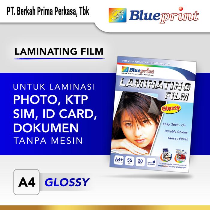 Gambar Laminating Film A4 BLUEPRINT Stiker Laminating Dingin - 20 Lembar - GLOSSY A4+ dari Blueprint Indonesia Kota Administrasi Jakarta Utara Tokopedia