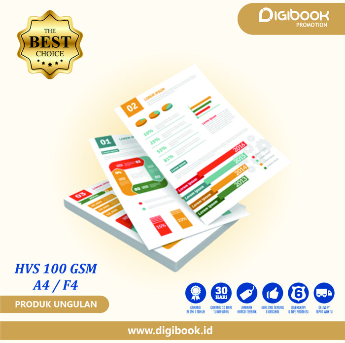 Gambar Cetak & Print Dokumen A4 / F4 Warna Kertas HVS 100 gsm dari DIGIBOOK PROMOTION SEMARANG undefined Tokopedia