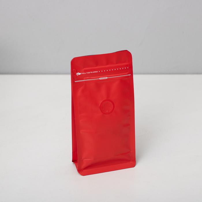 Gambar Packaging Biji Kopi 100gr - Flat Bottom Pouch Coffee Bean Bag Valve - Merah dari Conalli undefined Tokopedia