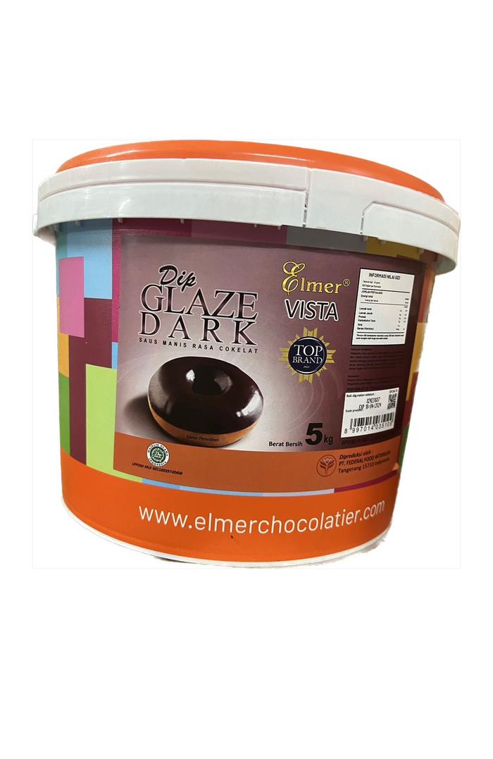 Gambar Elmer Dip Glaze 5kg SEMUA RASA LENGKAP / Dip Glaze Coklat Tiramisu - Dark Vista 5kg dari Indahnataliashop undefined Tokopedia
