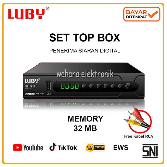 Gambar LUBY SET TOP BOX DVB T2 01 TV SIARAN DIGITAL RECEIVER STB BISA YT &REC - STB LUBY dari Wahana Triputra Elektronik undefined Tokopedia