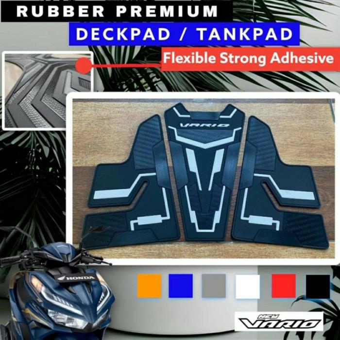 Gambar Stiker karpet Deckpad deck pad Honda Vario 125 New 2022 - Gold - Putih, All Size dari Faqih Acc Motor undefined Tokopedia