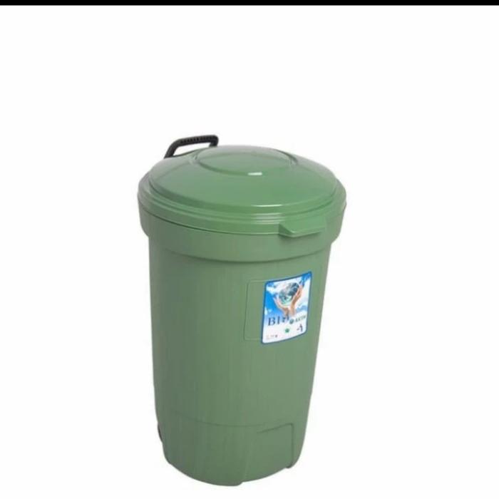 Gambar TONG SAMPAH BESAR RODA 120 LITER/ TEMPAT SAMPAH BESAR RODA GREEN LEAF - Hijau dari MARVELL HOUSEWARE undefined Tokopedia