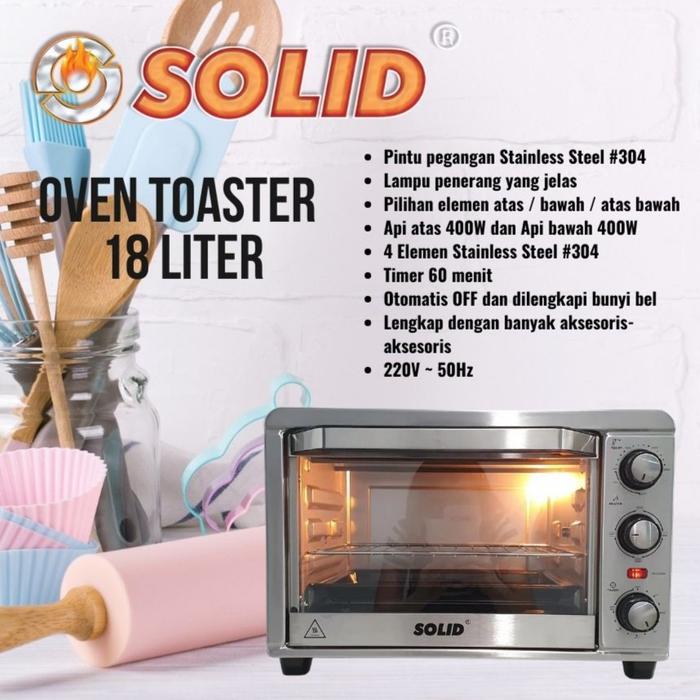 Jual Oven Toaster Pemanggang Listrik SOLID DENGAN LAMPU STAINLESS 26 L ...