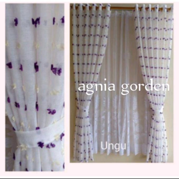 Gambar gorden tirai jendela minimalis ,pintu,kamar jendela gorden vitrase rub - Ungu, Tinggi.150cm dari kembarjayagorden undefined Tokopedia