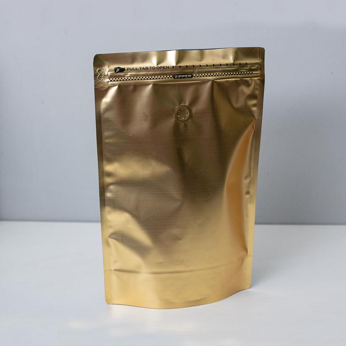 Gambar Bean Bag 1kg - Kemasan Biji Kopi - Standing Pouch Coffee Valve 1000gr - Gold dari Conalli undefined Tokopedia