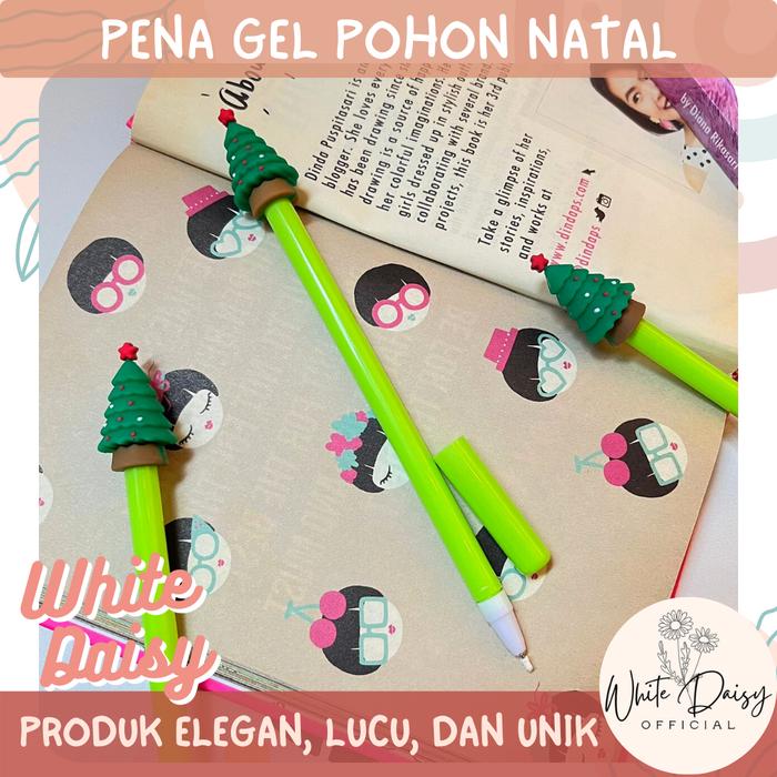 Gambar Pena gel Pohon Natal Premium christmas tree pen pulpen satuan lusinan - 12 Buah dari White Daisy Official undefined Tokopedia