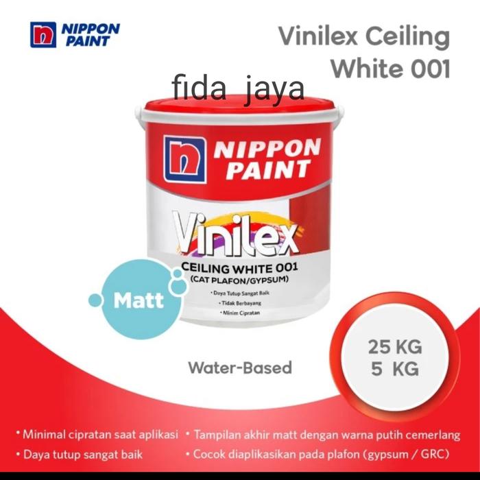 Gambar NIPPON VINILEX CEILING WHITE 5 KG CAT PLAFON & GYPSUM NIPPON PAINT dari Fida Jaya Olshop undefined Tokopedia