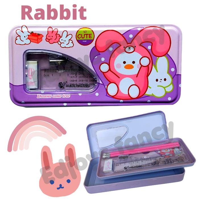 Gambar Tempat kotak pensil anak kaleng paket alat tulis set Space Robot 189 - Rabbit dari EDJOYS undefined Tokopedia
