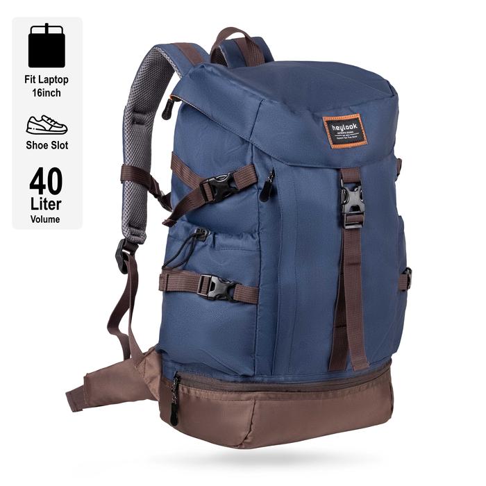 Gambar TAS RANSEL PRIA HAMERU TAS OUTDOOR GUNUNG BACKPACK CARRIER LAPTOP - Navy dari HEYLOOK PROJECT undefined Tokopedia