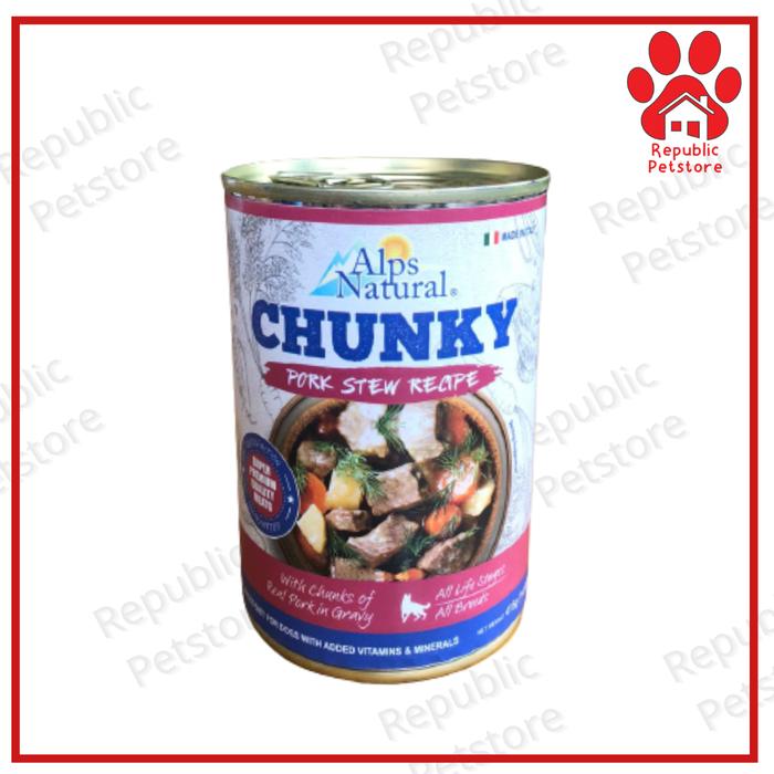 Gambar Makanan Basah Anjing alps natural CHUNKY 400gr-Wet Dog Food All Varian - Pork dari Republic Petstore undefined Tokopedia