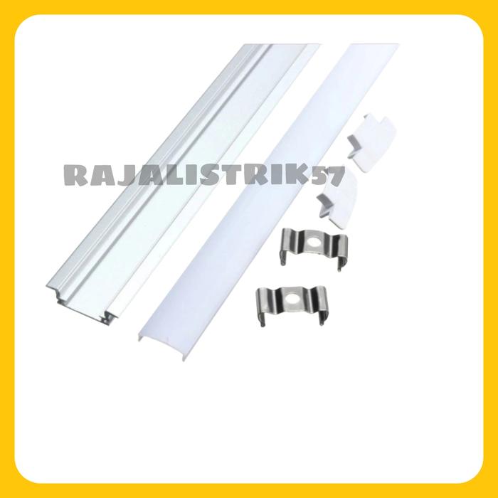 Gambar Cover Lampu Aluminium Led strip 1M / Bentuk Bening - YW Style dari Rajalistrik57 undefined Tokopedia