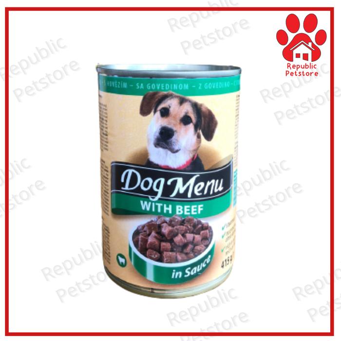 Gambar Makanan Basah Anjing Kaleng Dog Menu 415gr - Can Wet Dog Food - Beef dari Republic Petstore undefined Tokopedia