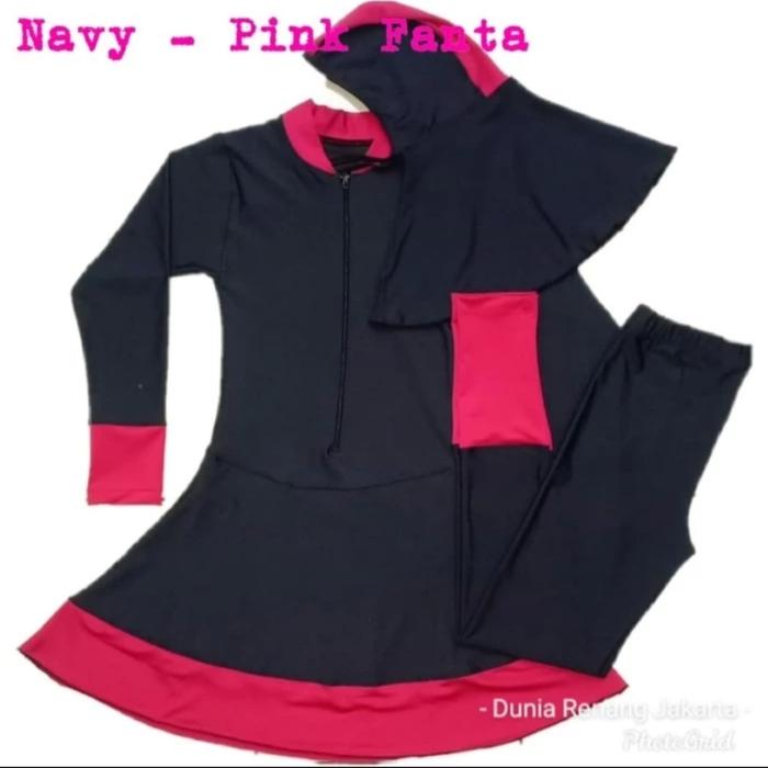 Gambar Baju renang anak perempuan cewek SD Muslim - Navy Pink, XL dari Rinjani Store 21 undefined Tokopedia
