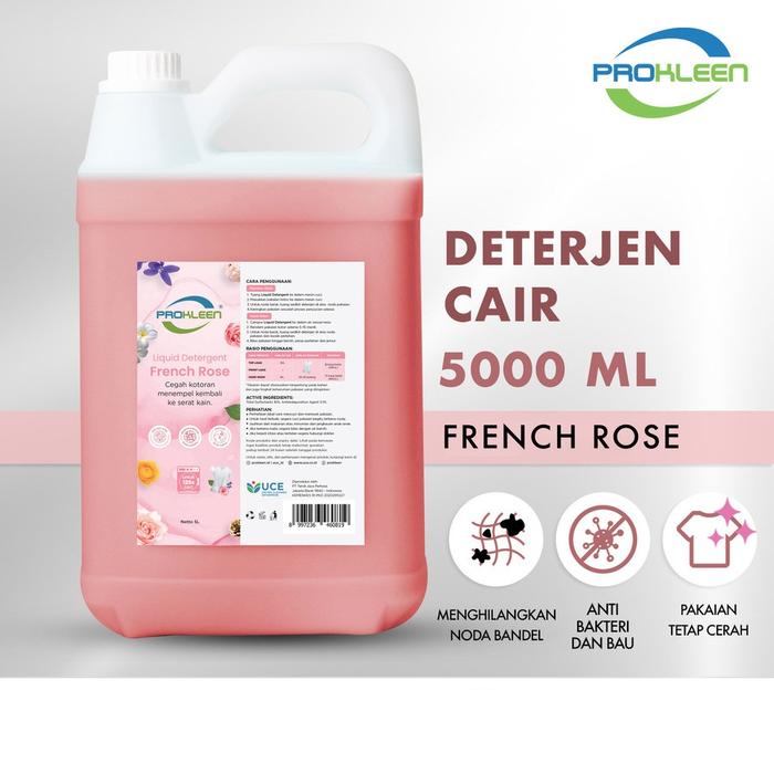 Gambar PROKLEEN Detergent Cair PREMIUM Deterjen Laundry kiloan 5 Liter - FRENCH ROSE dari Sierabel Official undefined Tokopedia