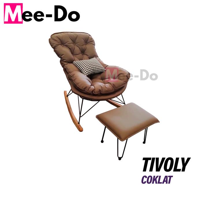 Gambar Kursi Goyang Meedo Minimalis Bangku Malas - TIVOLY-COKLAT dari Mee Do Kota Bekasi Tokopedia
