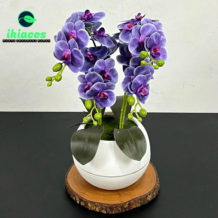 Gambar ANGGREK LATEX ARTIFISIAL BUNGA POT HIAS PREMIUM DEKORASI BUNGA ANGGREK - 2 dari ikiaces undefined Tokopedia