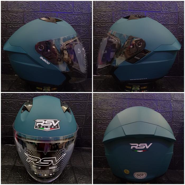 Gambar HELM RSV SV300 SOLID CHARCOAL DOFF | GREY DOFT | RSV ORIGINAL TERMURAH - VIRDIAN HUE, M dari Cikalhelmet undefined Tokopedia