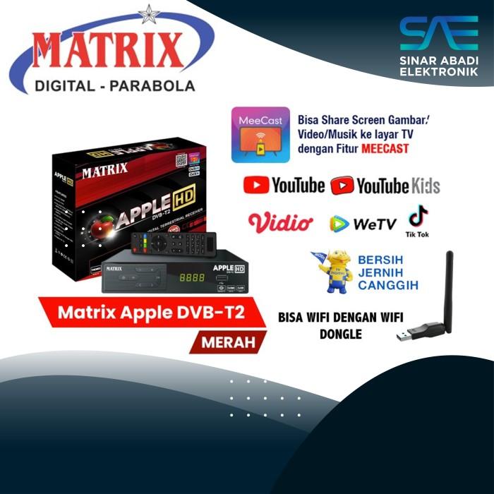 Gambar APPLE MERAH MATRIX SET TOP BOX DVB T2 / PENERIMA SIARAN DIGITAL -Merah - MERAH, STANDART dari Jaya Abadi Elektronik_NEW undefined Tokopedia