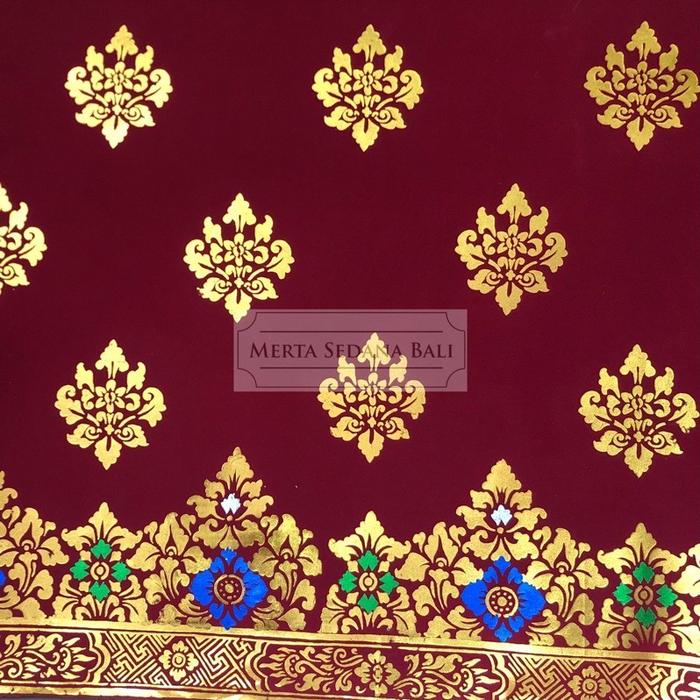 Gambar Kain Prada Bludru / Pedapa Bali Tinggi 90cm Motif Bunga dan Wajik - Hitam wajik, 1 meter dari PURI TAKSU undefined 5 Tokopedia