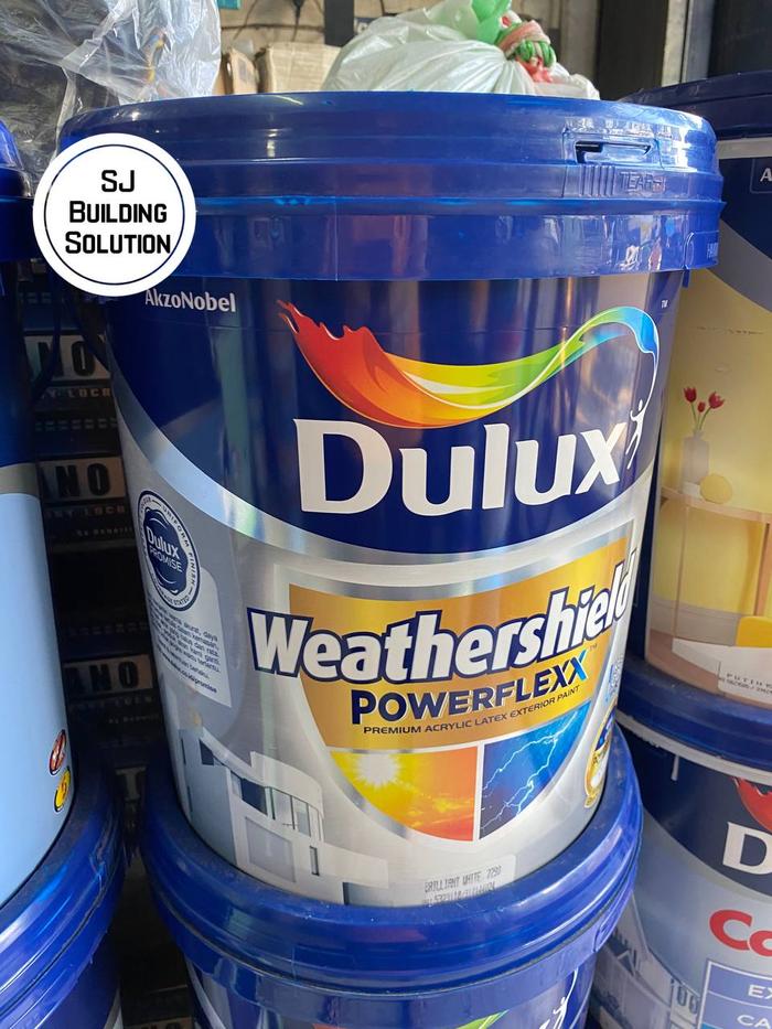 Jual CAT DULUX WEATHERSHIELD POWERFLEXX 2.5LTR 5KG WHITE PUTIH 5 KG 2.5 ...