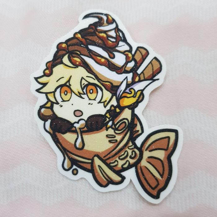 Gambar Taiyaki Impact (Glitter Version) (Genshin Sticker Series by Tofuaru) - Aether dari tofuaru undefined Tokopedia