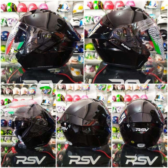 Gambar HELM RSV SV300 SOLID CHARCOAL DOFF | GREY DOFT | RSV ORIGINAL TERMURAH - BLACK GLOSY, M dari Cikalhelmet undefined Tokopedia