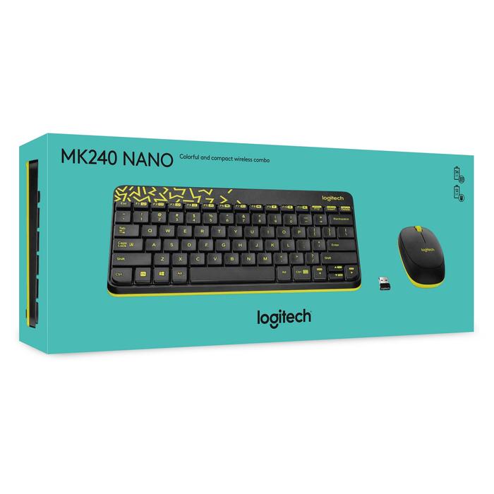 Gambar Logitech MK240 NANO Wireless Keyboard and Mouse Combo Original - Hitam dari Sadar Jaya Maju undefined Tokopedia