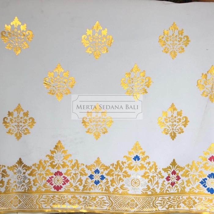 Gambar Kain Prada Bludru / Pedapa Bali Tinggi 90cm Motif Bunga dan Wajik - Hitam wajik, 1 meter dari PURI TAKSU undefined 3 Tokopedia