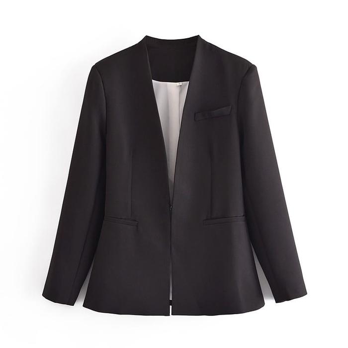 Gambar atasan wanita pakaian wanita blazer wanita - Hitam, XS dari Katenzo93store undefined Tokopedia