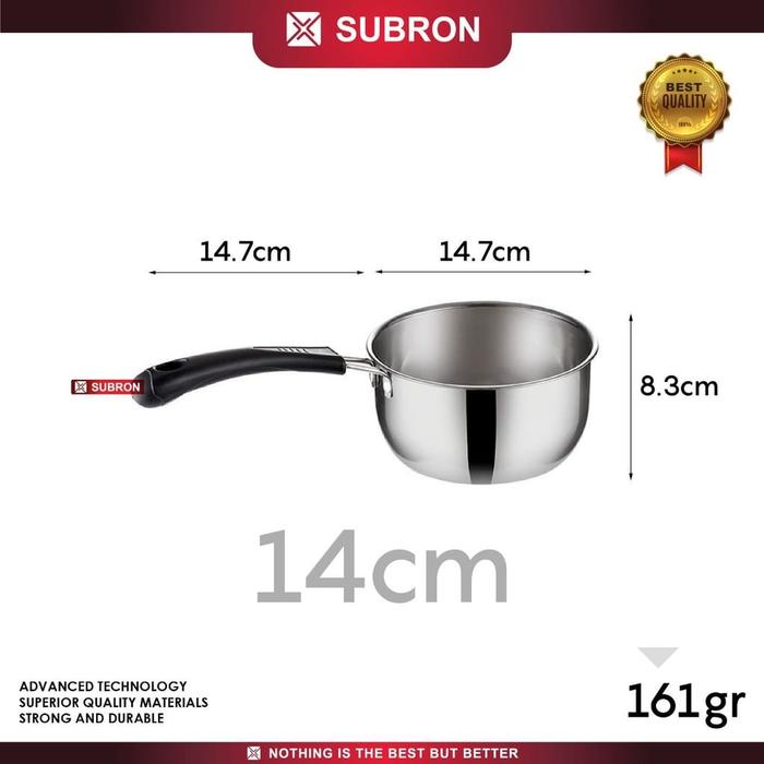 Gambar Panci Susu Stainless Steel Milk Pot 15/17/19cm - Subron - 15cm dari Kinkean undefined Tokopedia