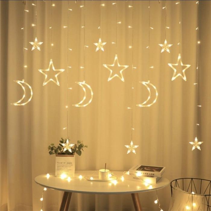 Gambar Lampu Hias Dekorasi Natal Tumblr 2,5m Star LED Bulan Bintang Besar - Moon Star WW dari Happy Jakarta City undefined Tokopedia