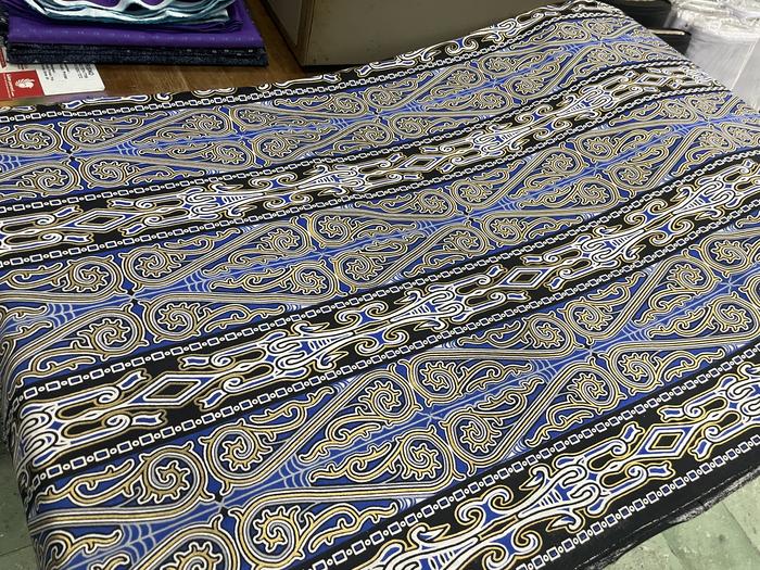 Gambar Batik Gorga Prada Khas Batak , Batik Katun , HORAS - Biru dari AlinaGroup undefined Tokopedia