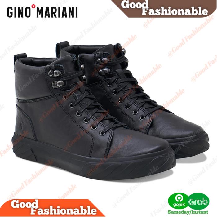 Gambar Sepatu Casual Boot Pria Gino Mariani Herbert 1 ORIGINAL 100% - Hitam, 39 dari Good Fashionable One undefined Tokopedia