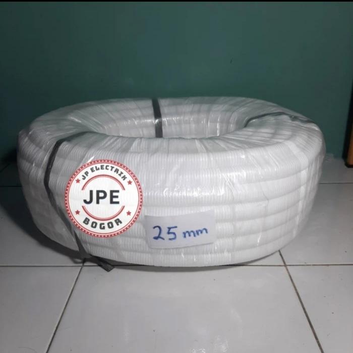Gambar Flexible Conduit PVC 25mm/Selang Flexible 1" Inch/Spiral Kabel 25mm - Putih dari Jaya Pratama Electrik undefined Tokopedia